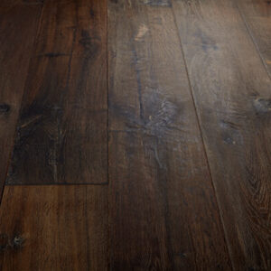 aged carbonised engineered oak timber flooring
